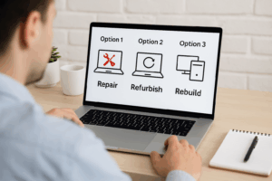 Milwaukee customers weigh repair, refurbish, or rebuild options to find the most affordable computer solution.