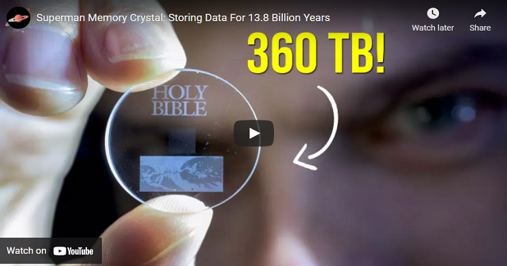 ‘5D’ storage could fit 500TB on a CD-sized glass disc