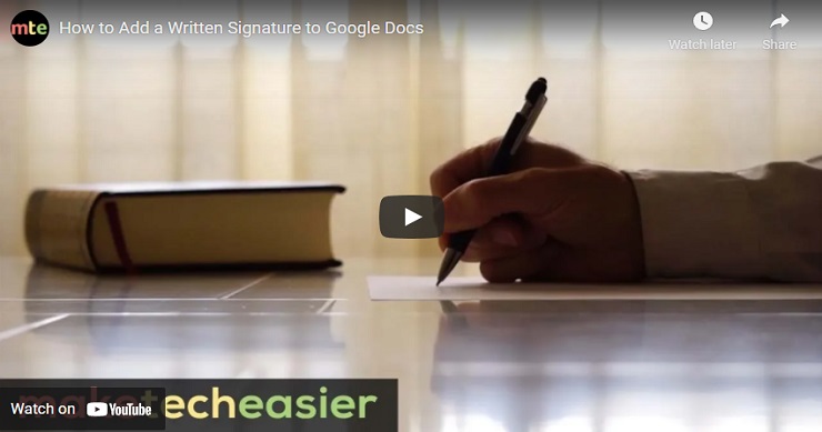 How to Insert a Handwritten Signature in Google Docs