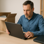 Person working on a computer while addressing quality refurbished computers