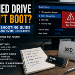 Troubleshooting cloned SSD and NVMe drive not booting with BIOS and Secure Boot settings screen