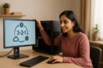 Person working on a computer while addressing 3-2-1 backup rule