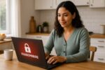 Person working on a computer while addressing remove ransomware from business computer