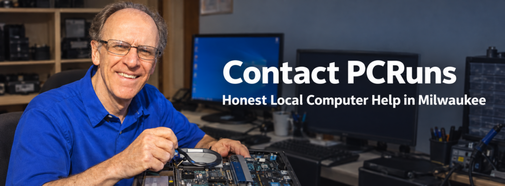 John Zettel of PCRuns providing local computer repair help in Milwaukee