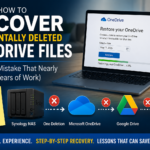 Recover accidentally deleted OneDrive files after synchronization deleted documents across Synology NAS and Windows.