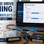 Cloning a hard drive to SSD using USB adapter and Macrium Reflect on a laptop