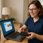Person working on a computer while addressing Microsoft XDR