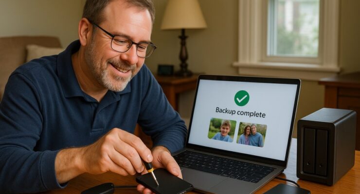 Person working on a computer while addressing when to replace office computers